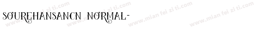 sourehansancn normal字体转换